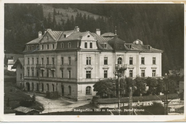 Hotel Krone ca. im Sommer 1950 © Franz Mörtel